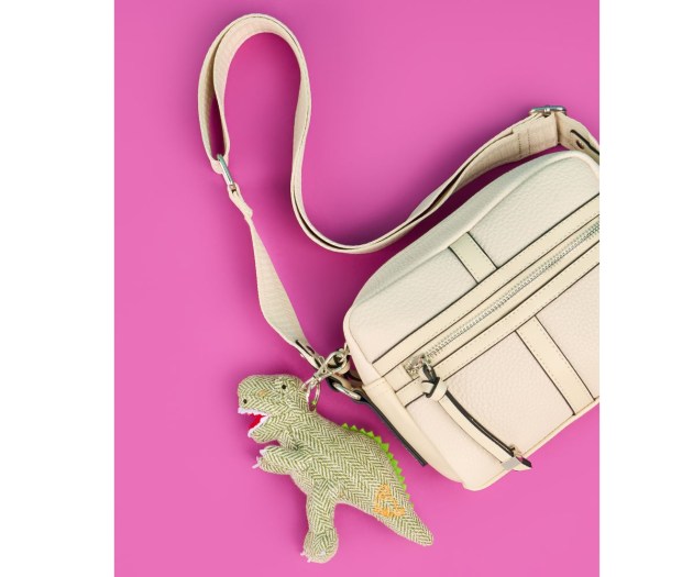Tweed T Rex Bag Charm lifestyle website